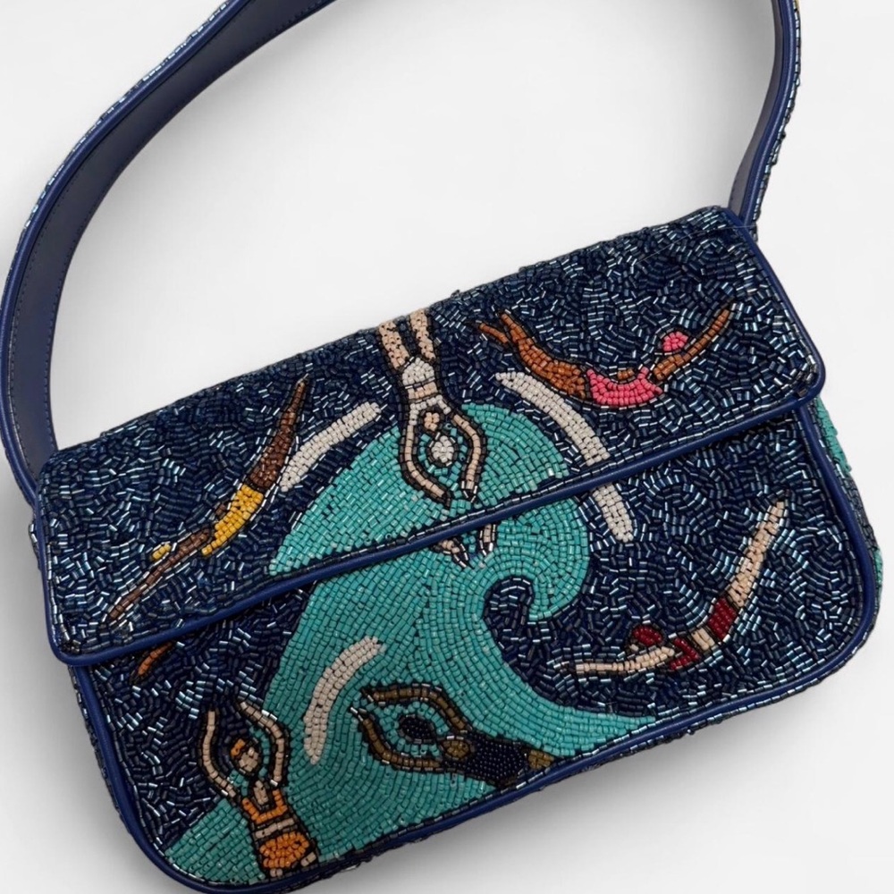 Staud Tommy Beaded Handbag swimmers - Picture 4 of 8